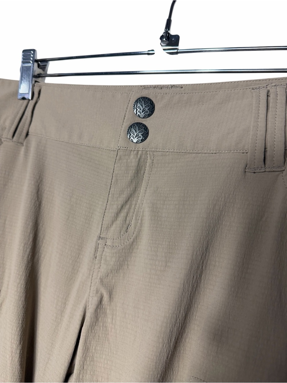 Prana Halle Hiking Pants Rollup and Convertible Size 4 Khaki Removable Pant Leg - Picture 5 of 11